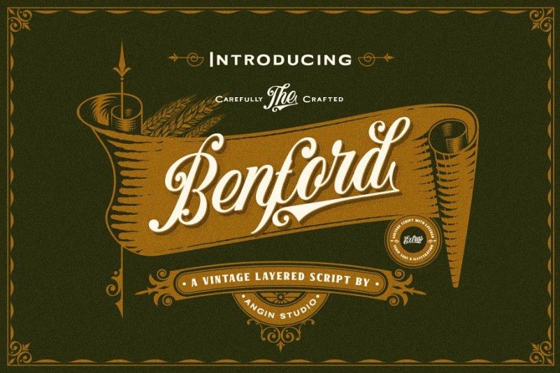 Benford Vintage Font