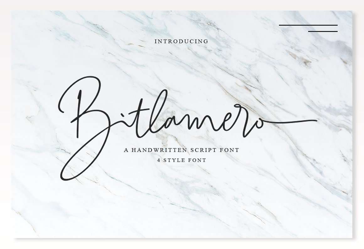 Bitlamero Signature Font