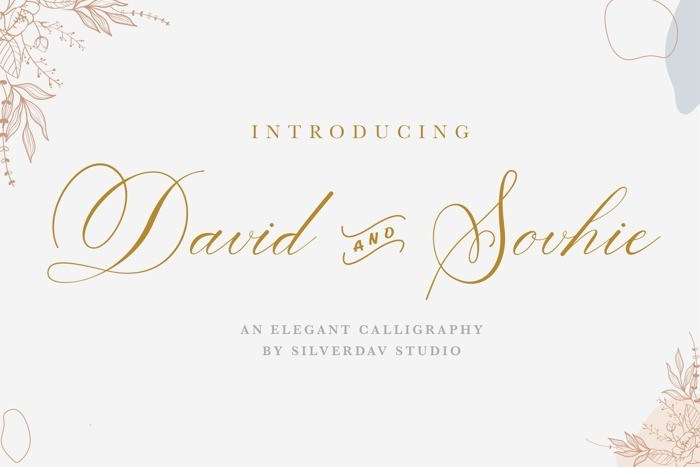 David And Sovhie Calligraphy Font