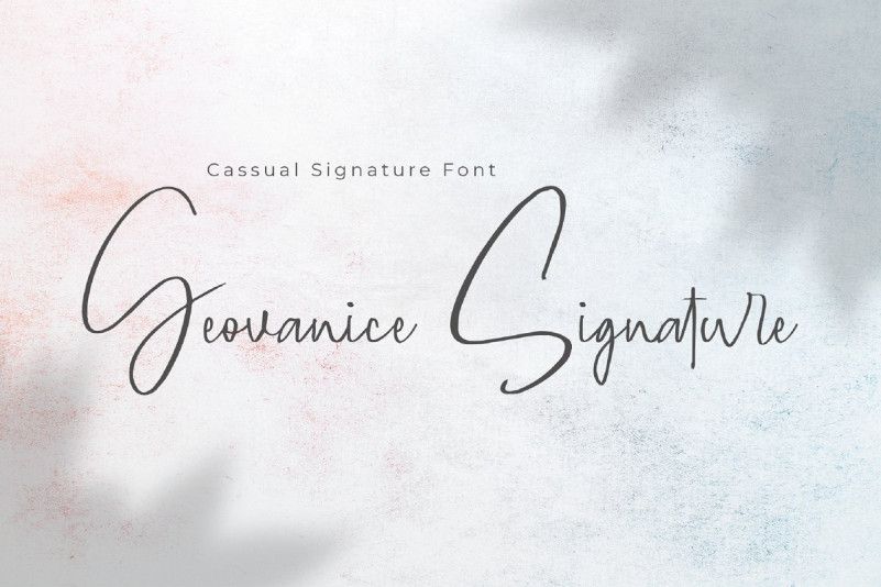 Geovanice Signature Font