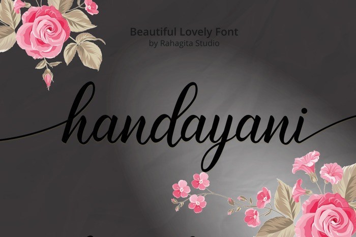 Handayani Lovely Calligraphy Font