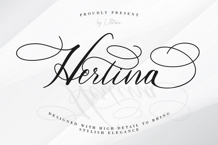Hertina Calligraphy Font