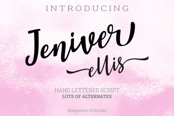 Jennifer Ellis Calligraphy Font