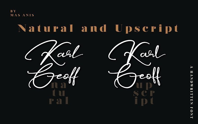 Karl Geoff Script Font