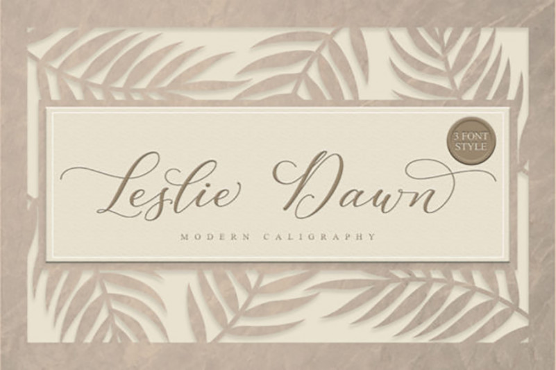 Leslie Dawn Calligraphy Font