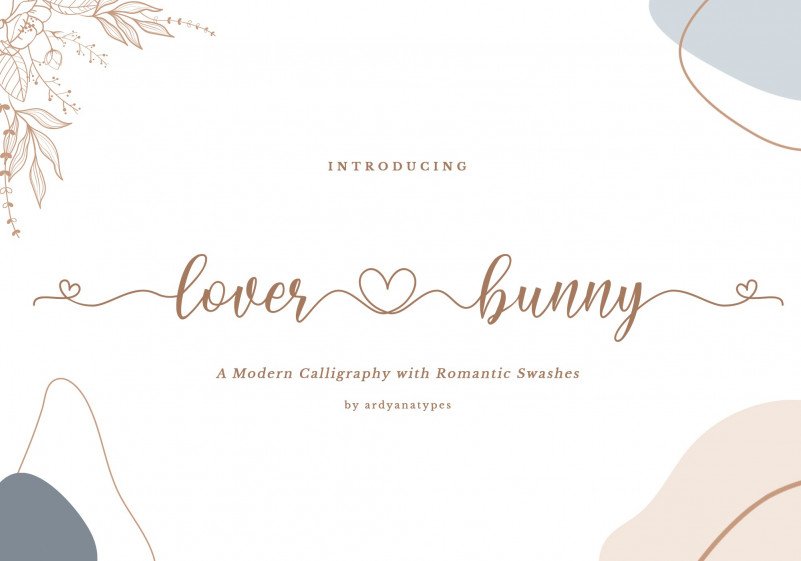 Lover Bunny Calligraphy Font