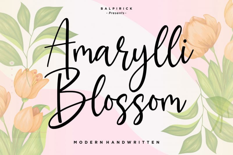 Amaryllin Blossom Handwritten Font