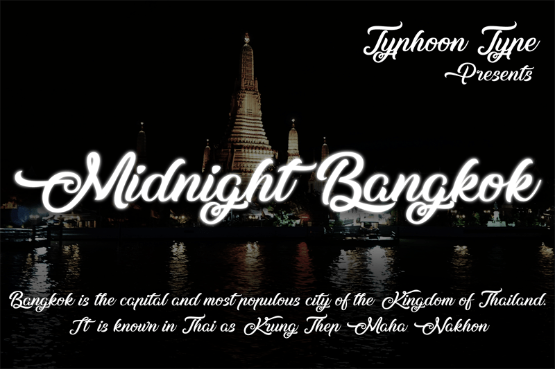 Midnight Bangkok Font Free
