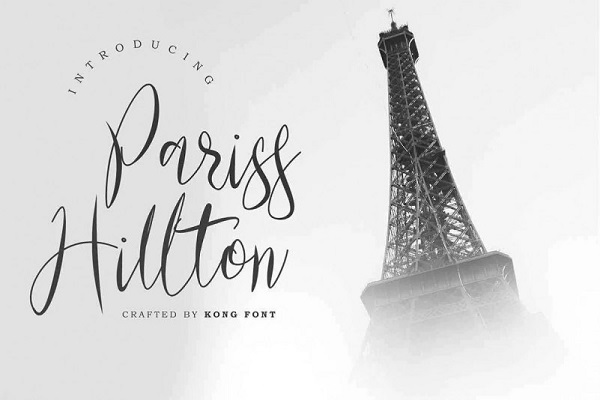 Pariss Hillton Calligraphy Font