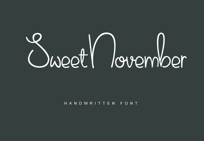 Sweet November Font Free