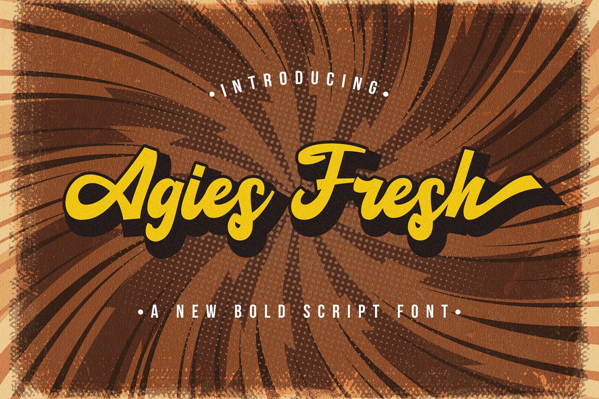 Agies Fresh Bold Script Font