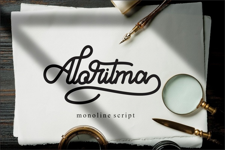 Aloritma Monoline Script Font