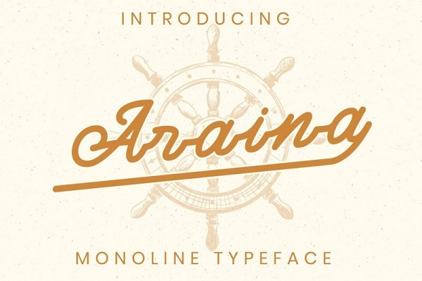 Araina Monoline Script Font