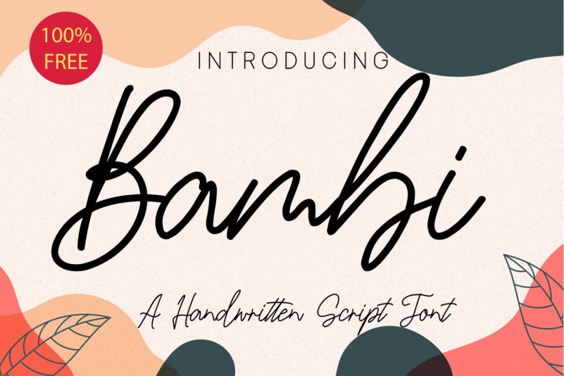 Bambi Handwritten Script Font