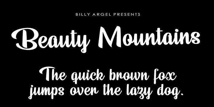 Beauty Mountains Font