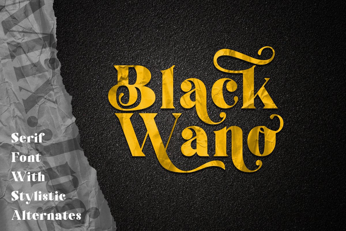 Black Wano Serif Typeface