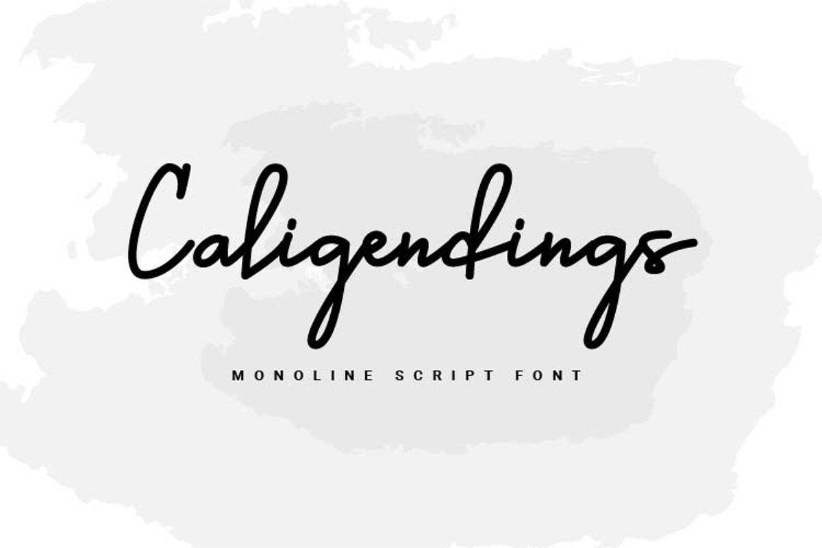 Caligendings Monoline Script Font