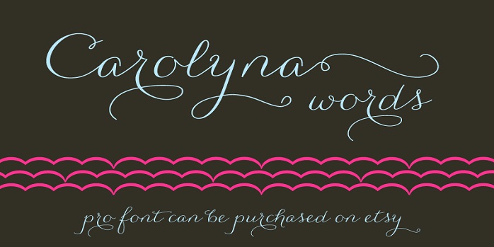 Carolyna Words Font Family