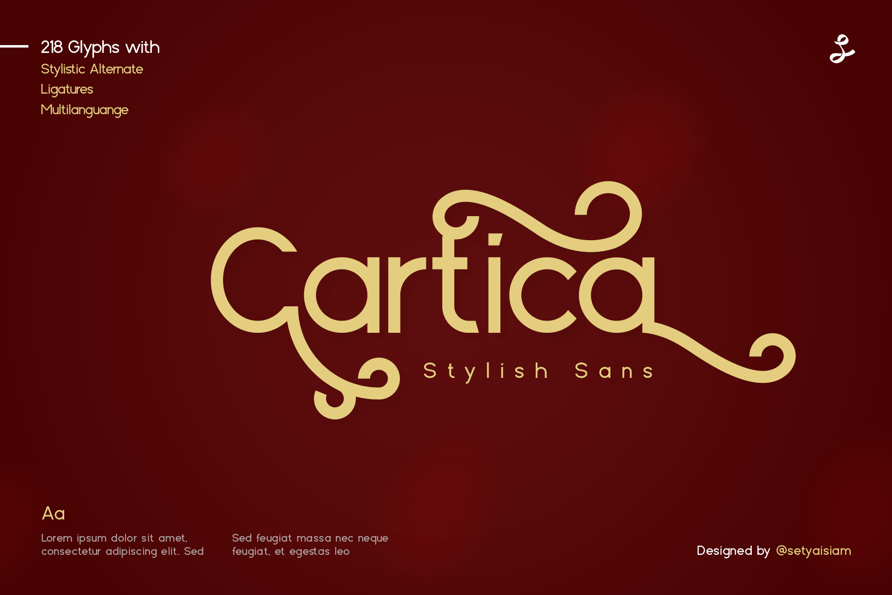 Cartica Stylish Sans Serif Font