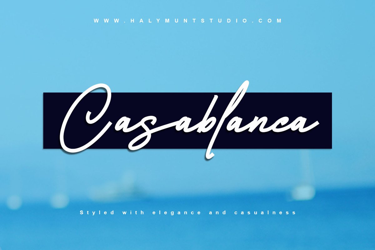 Casablanca Monoline Signature Script Font