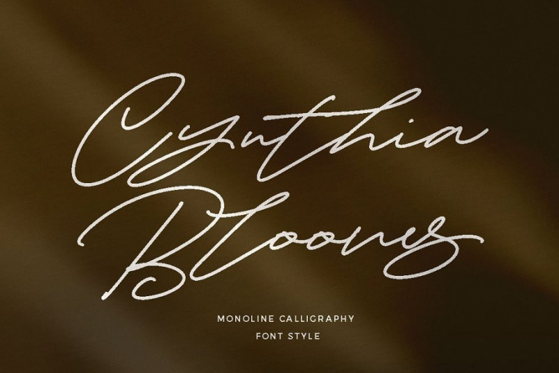 Cynthia Blooms Signature Font