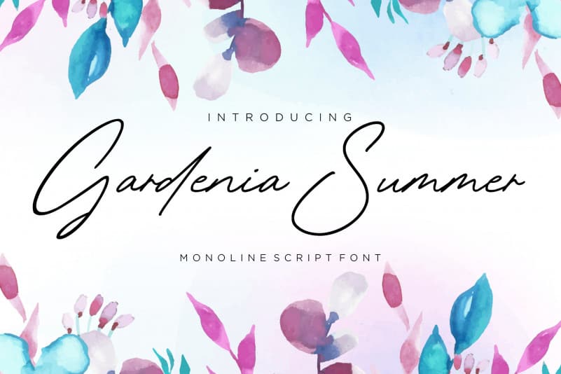 Gardenia Summer Monoline Font