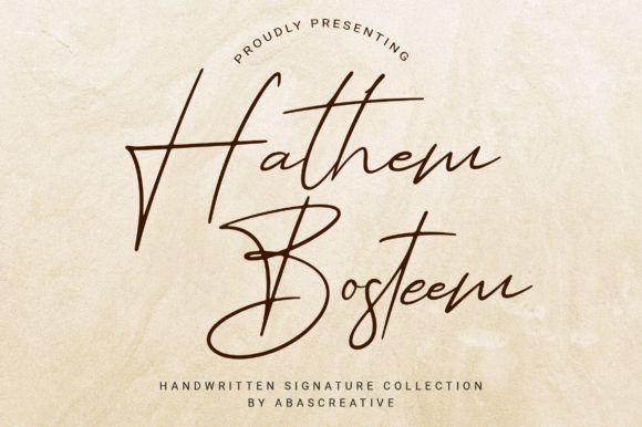 Hathem Bosteem Signature Font