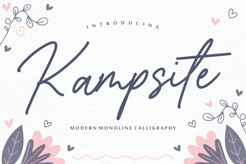 Kampsite Monoline Script Font