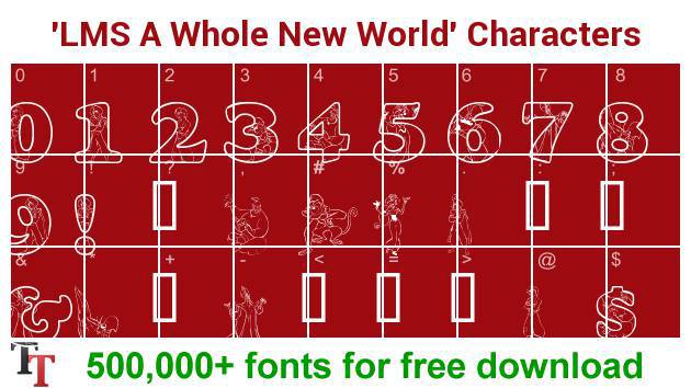LMS A Whole New World font