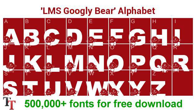 LMS Googly Bear font