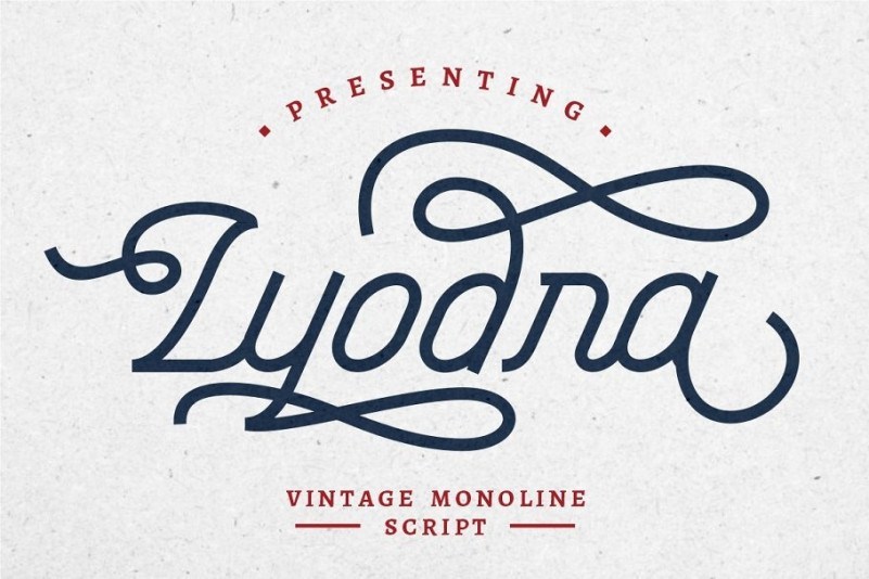 Lyodra Vintage Monoline Script Font