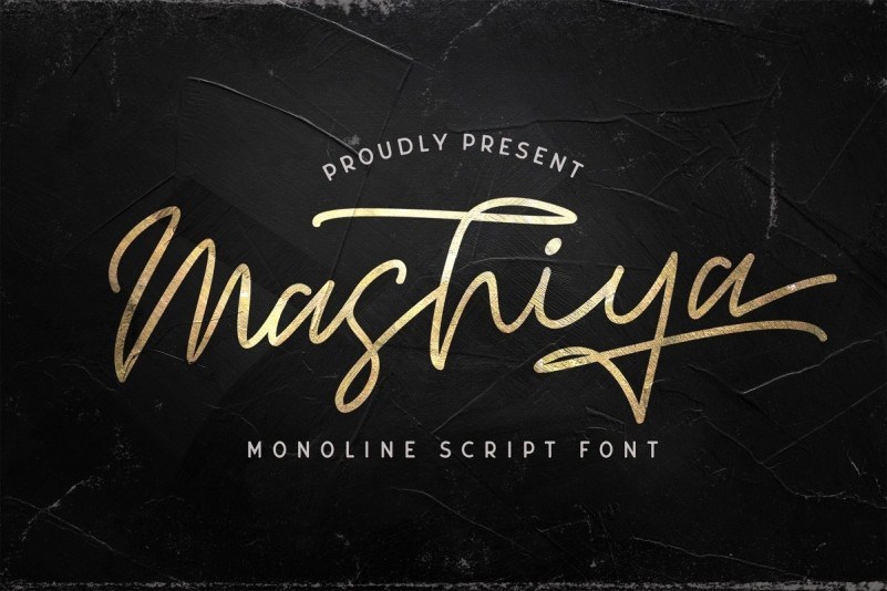 Mashiya Handwritten Monoline Font