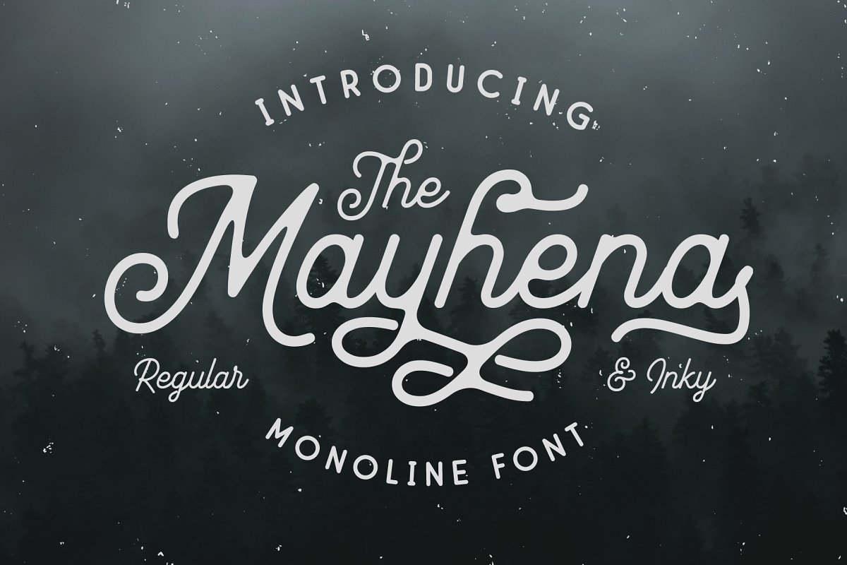 Mayhena Monoline Script Font