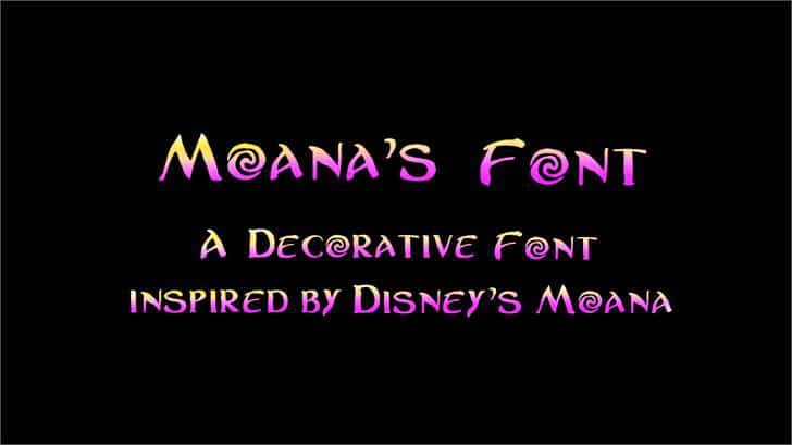 Moanas font