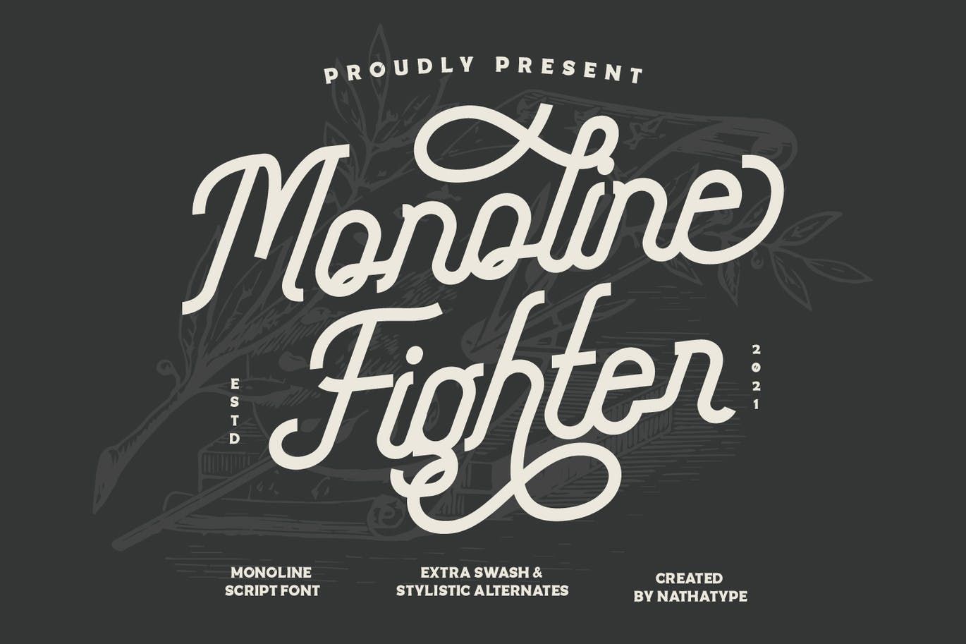 Monoline Fighter Font