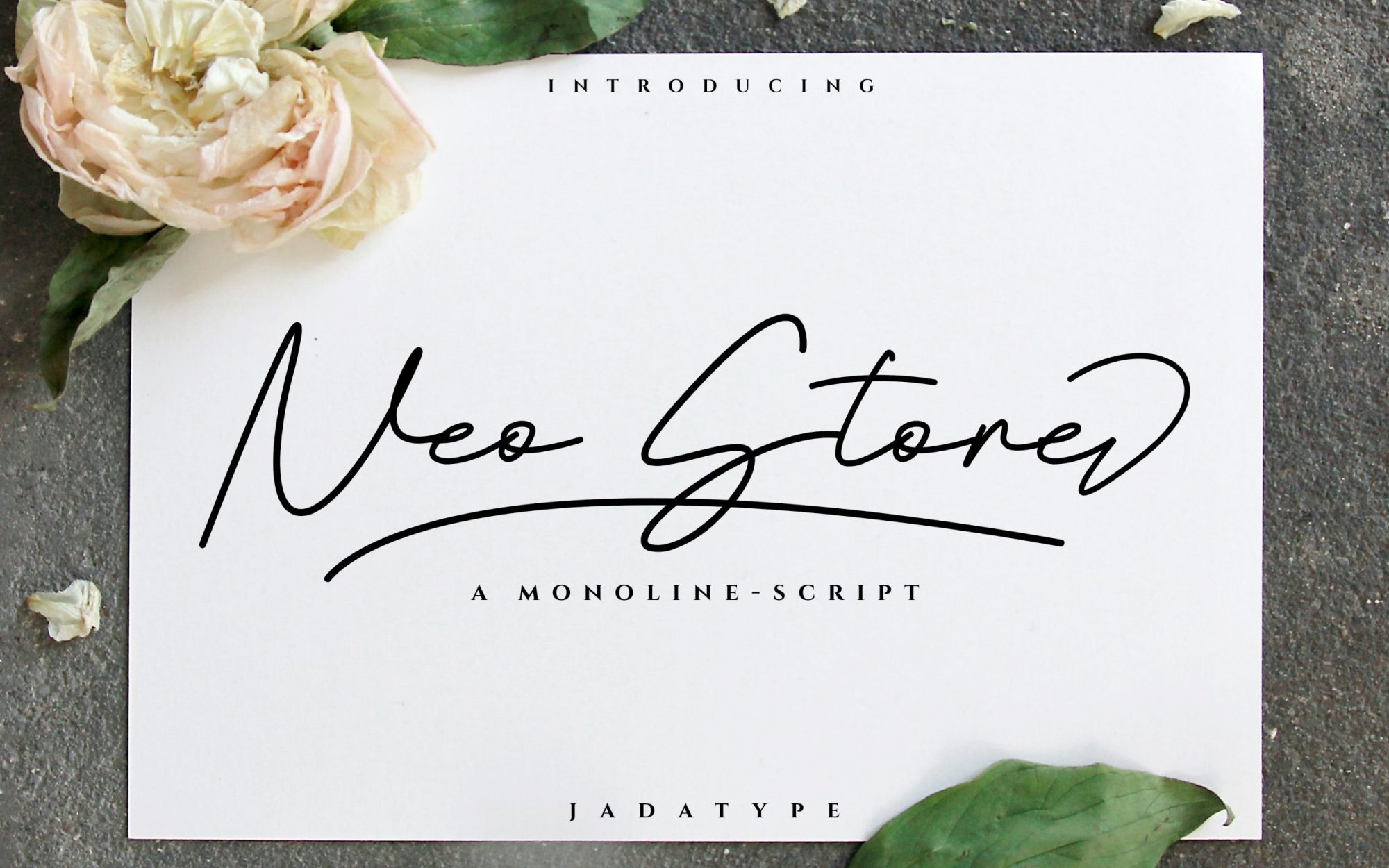Neo Stone Signature Font