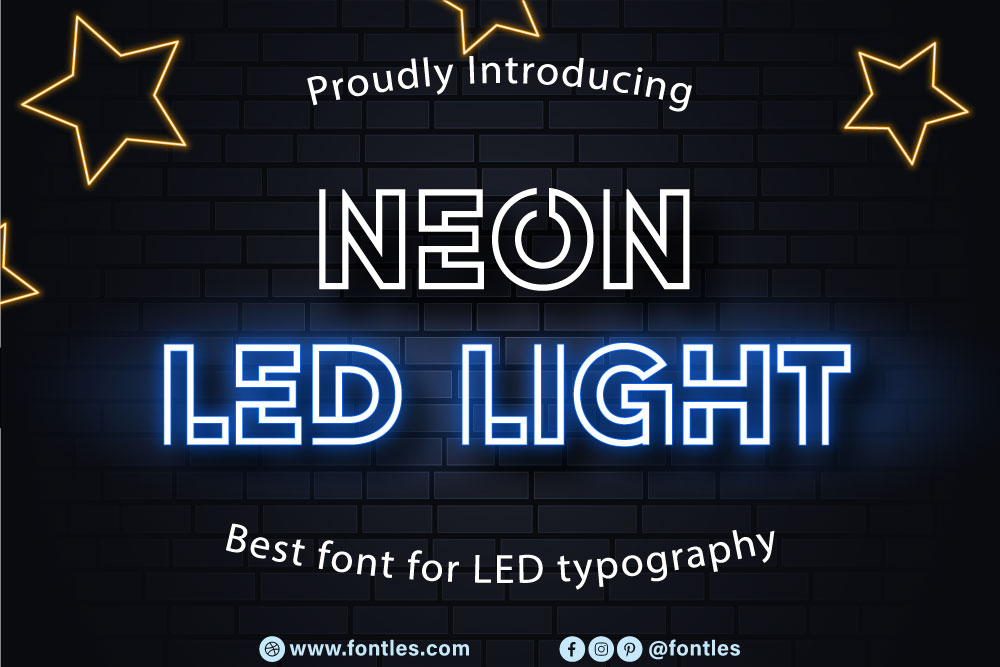 Neon Led Light Font