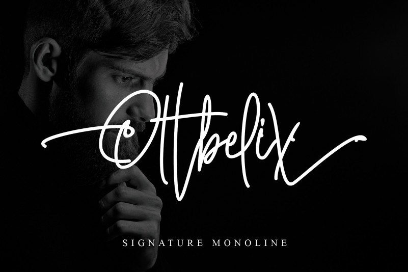 Ottbelix Signature Monoline Font