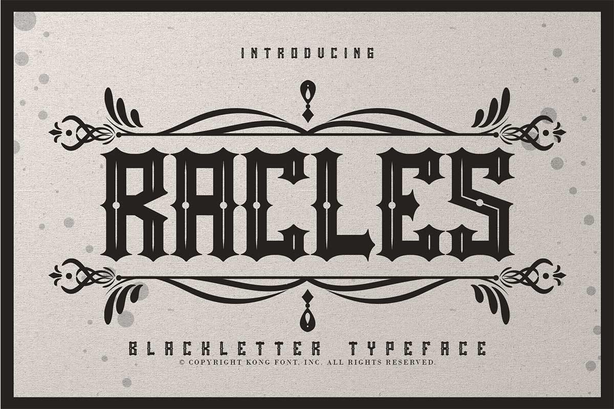 Rackles Blackletter Typeface