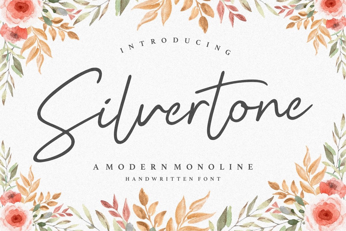 Silvertone Monoline Handwritten Font