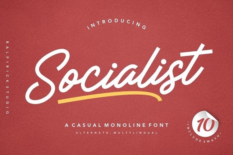 Socialist Casual Monoline Font