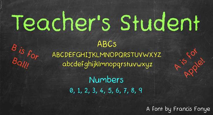 Teachers Student Font