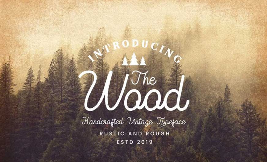 The Wood Vintage Monoline Script