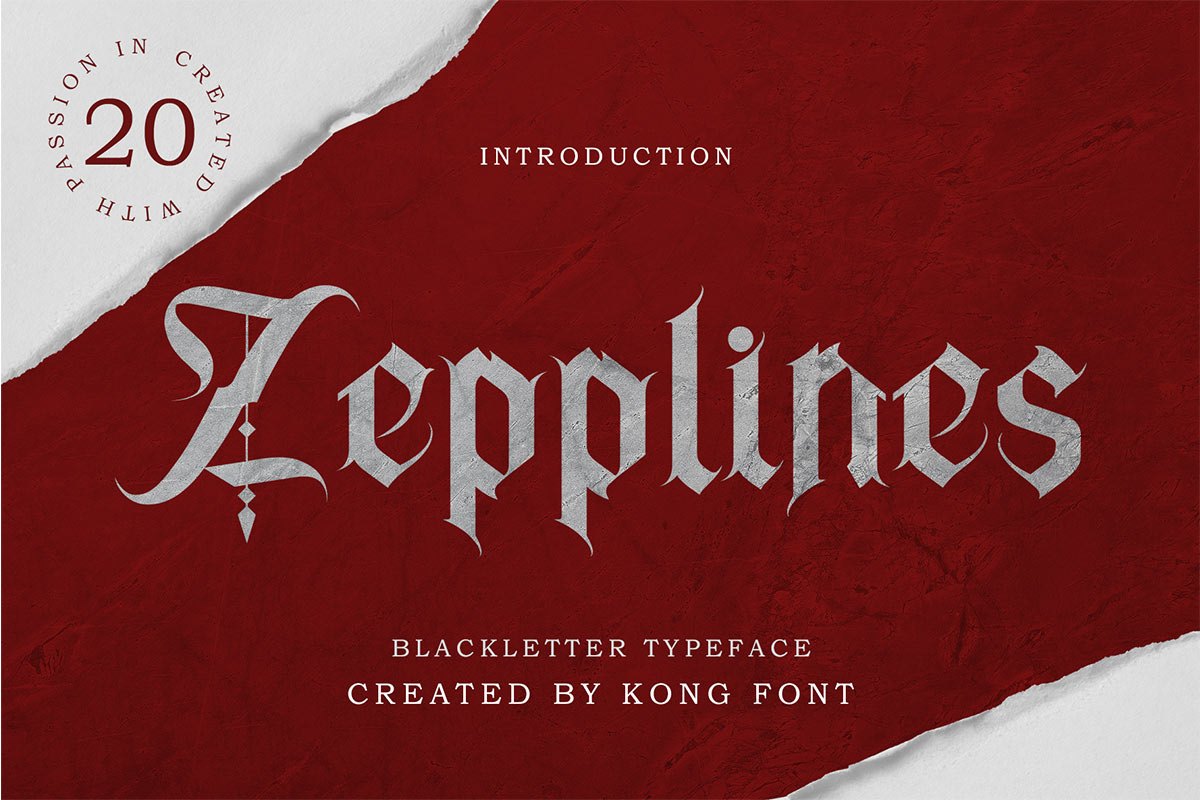 Zepplines Blackletter Typeface
