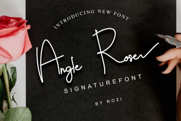 Angle Rose Signature Font