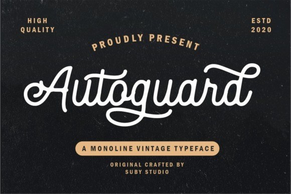 Autoguard Monoline Font