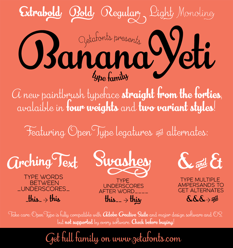Banana Yeti Font Free