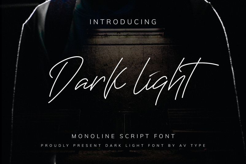 Darklight Monoline Font