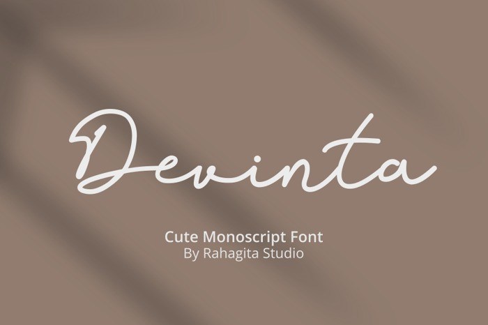 Devinta Handwritten Monoline Font