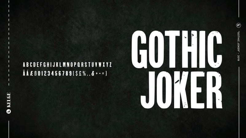 Gothic Joker Display Font